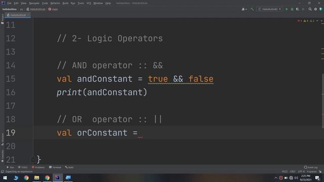 The Complete Kotlin Course #14 - Logical Operators  - Kotlin Tutorials  for Beginners