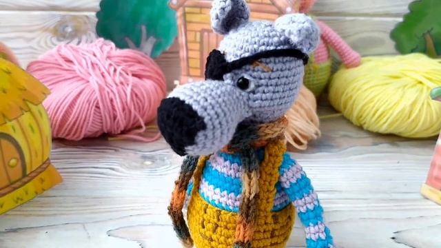 Волк крючком. Пальчиковая игрушка. Пальчиковый театр. Обзор. смотреть онлайн