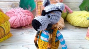 Волк крючком. Пальчиковая игрушка. Пальчиковый театр. Обзор.