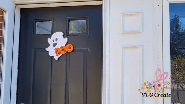 Halloween door hanger svg, Halloween decor, Halloween door hanger DIGITAL, Spooky Ghost Decoration смотреть онлайн