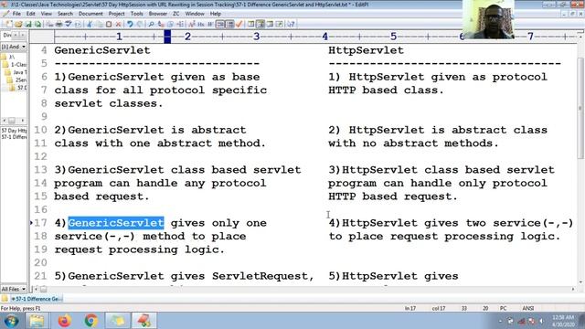 207 What is the difference between GenericServlet and HttpServlet | Advanced java Servlets Tutorial смотреть онлайн