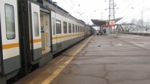 Электропоезд ЭП2Д-0006 ЦППК станция Апрелевка 4.02.2019