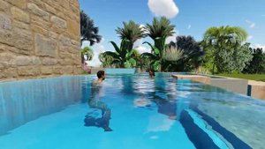 Бассейн из деревянного бруса