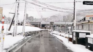Как чистят дороги от снега в Японии Город Юдзава