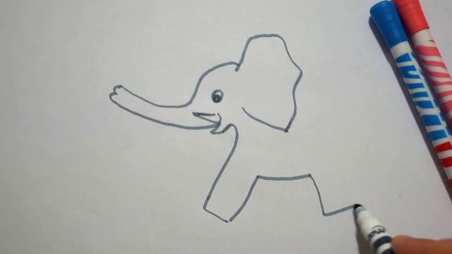 🐘 Ganz einfach Elefant zeichnen lernen - How to draw an Elephant - как нарисовать слона смотреть онлайн