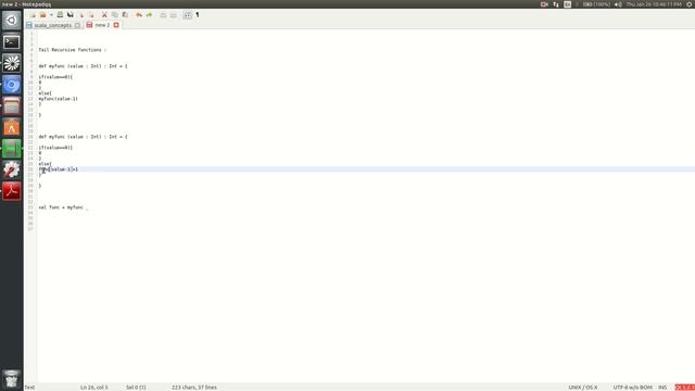 Tail Recursion in scala with example смотреть онлайн