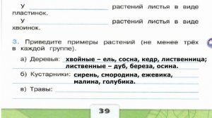 Окружающий мир. Рабочая тетрадь 2 класс 1 часть. ГДЗ стр. 39 №3