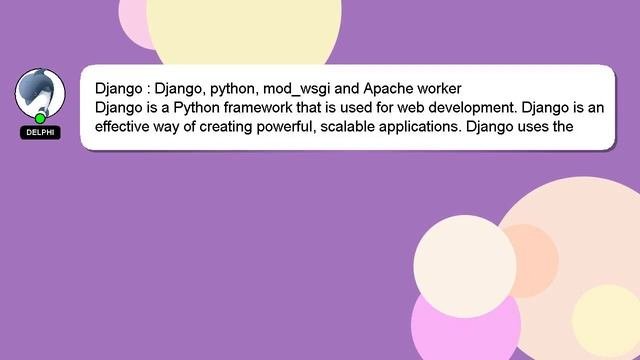 Django : Django, Python, Mod_wsgi And Apache Worker