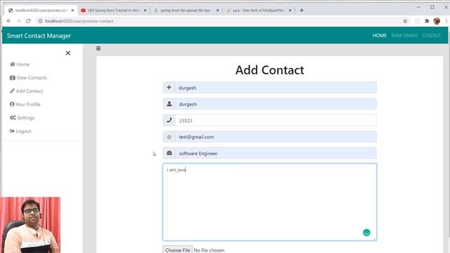 How to process contact form in very simple boot using Spring Boot| Smart Contact Manager #18 | SB смотреть онлайн