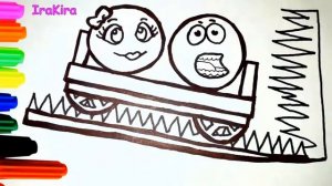 Рисуем Красный шарик! Игра Красный шарик! Учим цвета на английском языке!