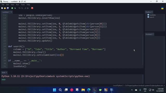 How To Make Grid Table With Search Box | QtDesigner | PyQt6 | QTableWidgets | Pythonic Design смотреть онлайн