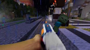 REALISTIC MINECRAFT - NERF WAR ZOMBIE APOCALYPSE - STEVE vs GIANT ZOMBIE - MINECRAFT NERF MOD