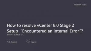 How to resolve vCenter 8.0 Stage 2 Setup “Encountered an Internal Error”? | Convert VCSA OVA to OVF