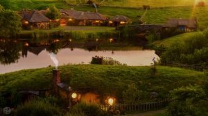 Lord of the Rings | The Shire, Remastered Music & Ambience - Sunset in Hobbiton