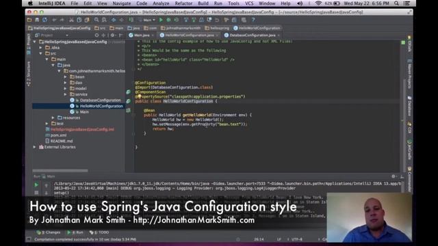 How to use Spring's Java configuration style by Johnathan Mark Smith смотреть онлайн