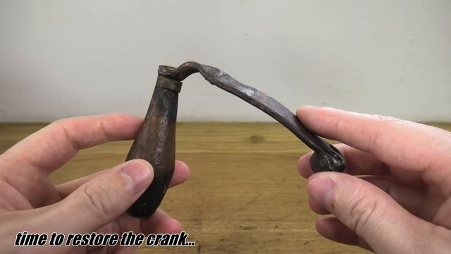 Старинный перфоратор с ручным коленчатым валом - реставрация