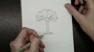 HOW TO DRAW A TREE WITH MARKERS IN 5 MINUTES | КАК НАРИСОВАТЬ ДЕРЕВО МАРКЕРАМИ ЗА 5 МИНУТ