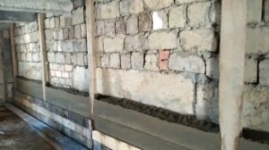 Опилкобетон вместо штукатурки-выравнивание стен в подвале