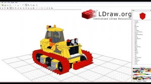 Blender Lego Model Tractor Design - LeoCad Export LDraw to OBJ