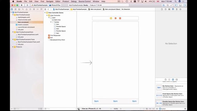 UIToolBar and UIBarButtonItem(s) Example in Swift смотреть онлайн
