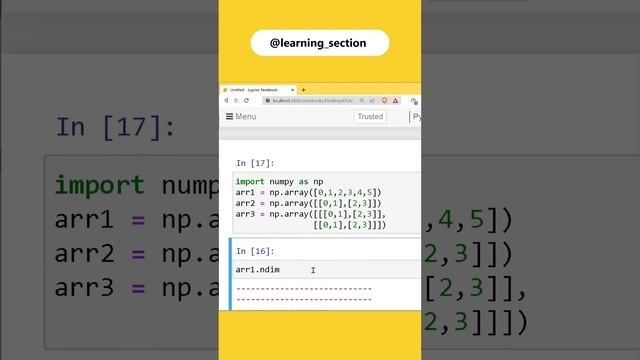 Checking Dimensions in Numpy (ndim) | Python Numpy | Data science