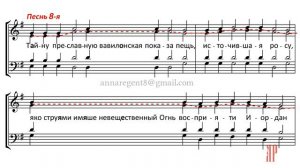 Ирмосы 1го канона на Крещение Господне, сокр. знаменный распев - Альтовая партия