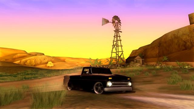 GTA San Andreas. Chevrolet C10 "Slamvan" 1966, Sunset!. (HD) смотреть онлайн
