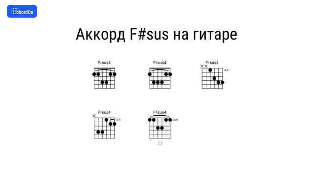 Как играть аккорд F#sus на гитаре и фортепиано смотреть онлайн