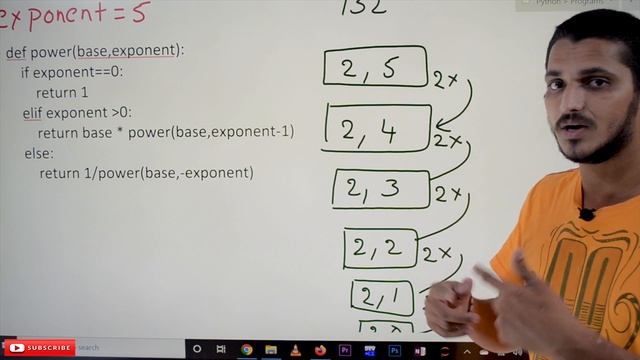 Power of a Number Using Recursion understanding return in recursion || Lesson 35.2 || Python ||