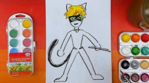 Как нарисовать Супер-кота из Леди Баг - рисуем с РыбаКит