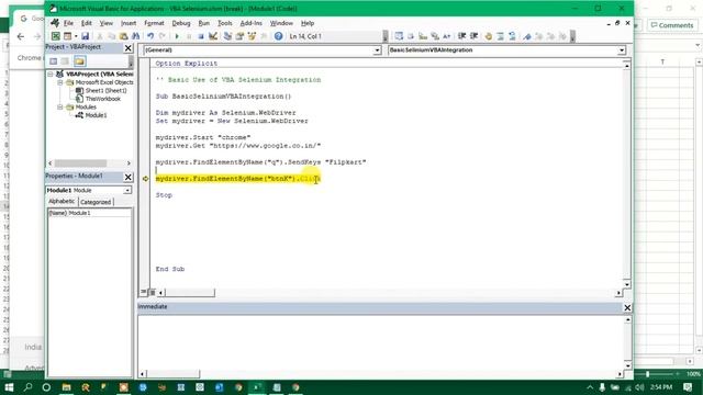 VBA - VBA Selenium Integration | Integrate Selenium WebDriver with Visual Basic for Application.