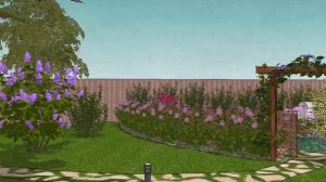 Дизайн участка 15 соток в английском стиле. Визуализация в программе SketchUP