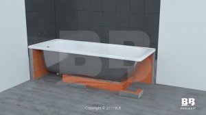 ВАННА БЕЗ НОЖЕК, С КИРПИЧНОЙ СТЕНКОЙ