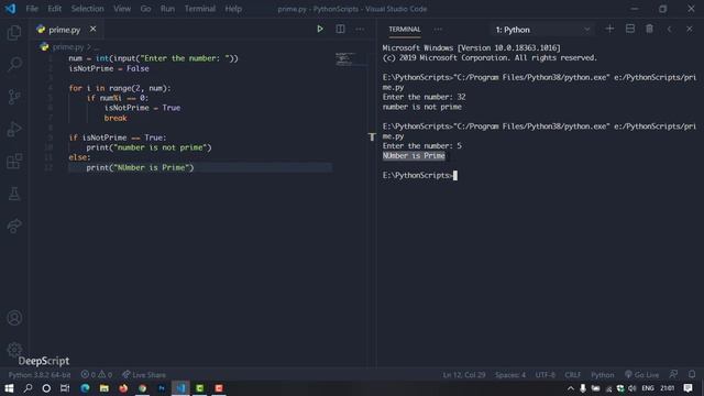 Check Prime Number in Python - The Optimised Way [Explained] DeepScript
