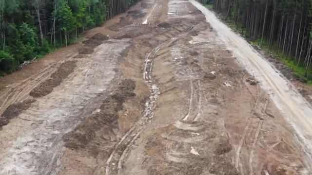 Строительство Северного обхода г. Калуги (Анненки - Жерело) [Аэросъёмка 16.06.2020 г.] смотреть онлайн