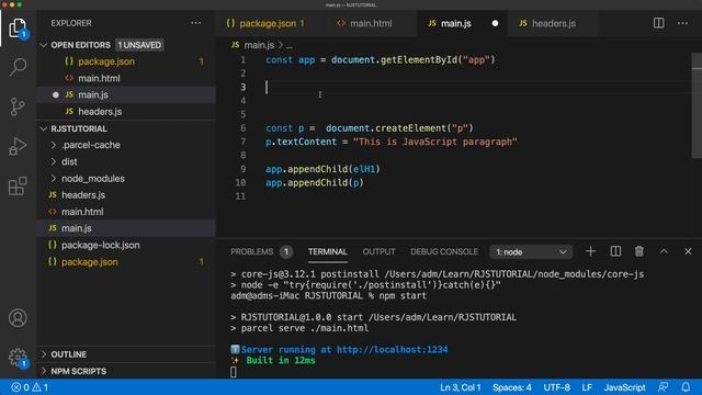 React JS Tutorial p.1 - Setup React App w/ Parcel V2 Bundler, Understand ES6 Module Import / Export смотреть онлайн