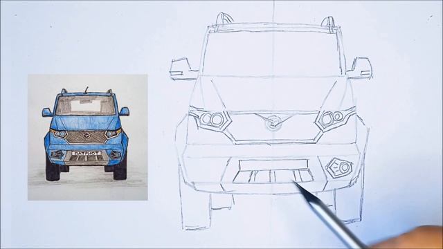 Как нарисовать машину УАЗ Патриот просто карандашами How to Draw Car UAZ Patriot Simple Auto Drawin смотреть онлайн
