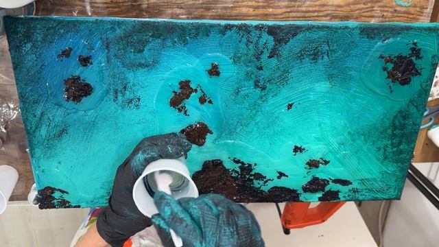 Создаем Море эпоксидной смолой, акриловыми скалами и содой