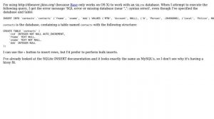 Databases: DBEAVER: SQL error or missing database (near ",": syntax error)