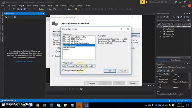 Coding is Life - How to connect to visual studio from aws mysql