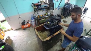 Yamaha F25 гидроподъем