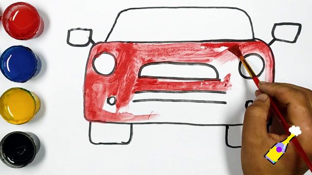 How to draw Car for kids |  Bolalar uchun Mashina rasm chizish | Рисование автомобиль для детей