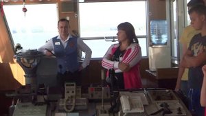 Т\х "Константин Коротков". Экскурсия в капитанскую рубку.