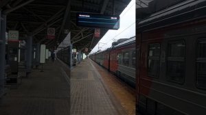 Электропоезд Эд4м-405 п.7214 Москва -Болшево Эд4м-251 Москва-Фрязино на Лосиноостровской