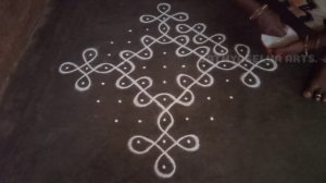 11 x 1 dots friday simple sikku kolam | simple kambi kolam | SathyaSelva Arts