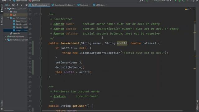 Week1a3h BankAccount JavaDoc смотреть онлайн