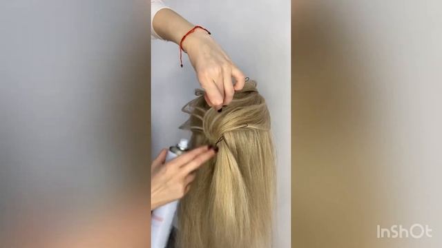 Быстрая причёска на длинные волосы #Прическикогалым #обучениеприческам#обучение #прически