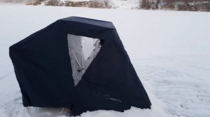 Мобильная палатка на санях.