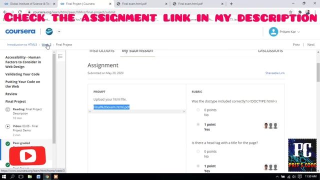 Introduction to HTML5 || Introduction to HTML5 Week3 Coursera Quiz Answers || Peer graded assignmen