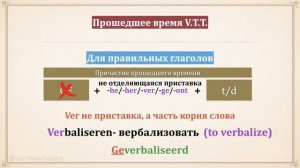 Прошедшее время V.T.T. (часть 1) Нидерландский язык.